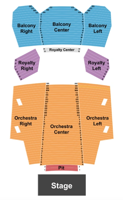 murat theatre at old national centre seating chart